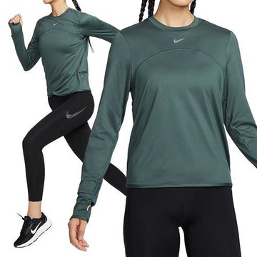 Nike Swift Elmnt Dfuvcrwtop 女款 綠色 運動 休閒 防曬 速乾 長袖 FB4298-338