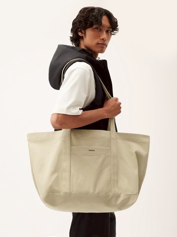 PANGAIA - 365 Oversized Tote Bag - maitake beige - O/S O/S