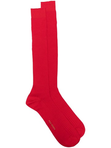 Sebago - fine-ribbed calf-length socks - men - Fabric - 42-44 - Red
