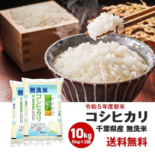 令和5年度 新米 お米 10kg 無洗米 コシヒカリ 5kg 2袋セット 令和5年度 新米 白米 千葉 国産 日本産