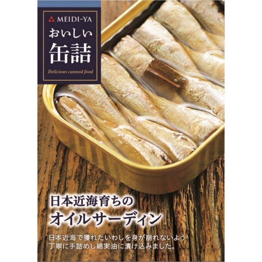 明治屋 おいしい缶詰 日本近海育ちのオイルサーディン 105g×10個