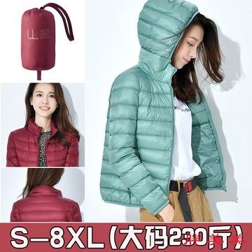 【M-5XL大尺碼】大尺碼女裝 棉服 羽絨服 冬天大衣 反季清倉女士大碼羽絨服學生可愛修身輕薄款韓版寬鬆學生大碼外套