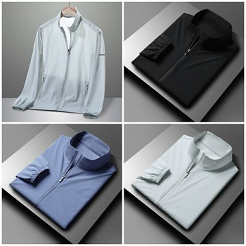 現貨+預購 男涼感防曬衣防曬外套夏季輕薄運動防曬衣立領外套衣服-男外套3色74lg77【獨家進口】【米蘭精品】