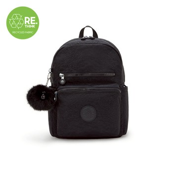 墨黑壓印雙前袋後背包-JUDY M