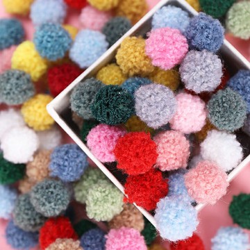1.5cm泰迪毛絨球 80顆入 彩色毛球 花球 DIY材料 飾品裝飾 手工藝 兒童手作 美術 素材【BlueCat】【JC4767】