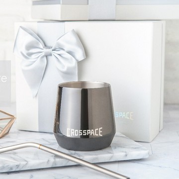 Crosspace 純鈦雙層杯禮盒 共兩色 - 玫瑰金