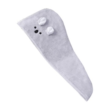 愛北鼻 珊瑚絨乾髮帽  灰色無尾熊  1個