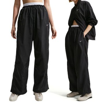 Nike As W Nsw Parachute Hr Pant 長褲 女款 黑色 抽繩 寬鬆 尼龍 IF0335-010