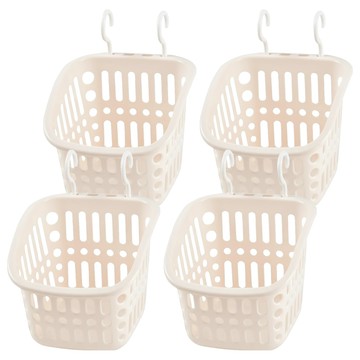 小麥購物 懸掛式浴室置物籃 C330 92g  4個  小  白色