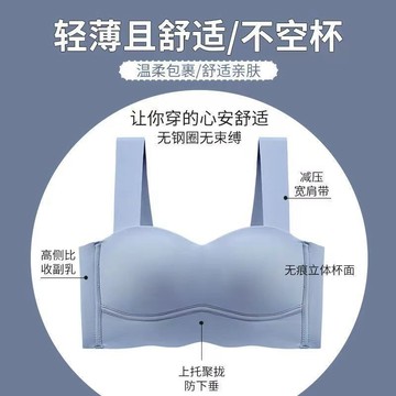 【臺灣出貨 免運】抹胸式無痕運動內衣女背心薄款小胸聚攏上託大胸顯小無鋼圈文胸罩