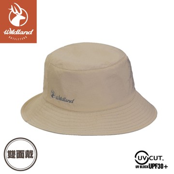 【Wildland 荒野 中性抗UV雙面漁夫帽《白毛山》】WH1075/登山/防曬帽/休閒帽/漁夫帽
