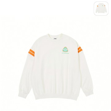 【FILA】中性 長袖 圓領T恤-米卡其 1TEY-5200-BG