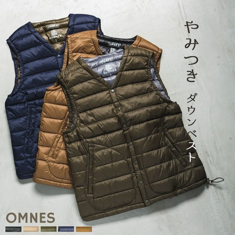 Omnes ユニセックス 高密度ナイロンvネックダウンベスト レディース メンズ インナーダウン アウター 軽量 カジュアル 秋冬 防寒 通販 Lineポイント最大get Lineショッピング