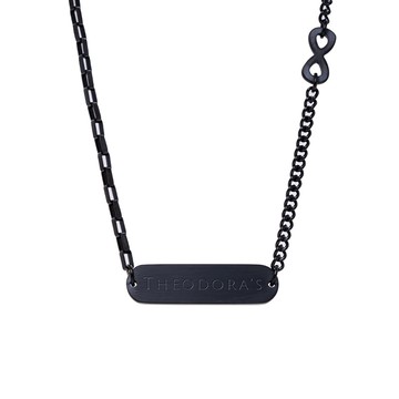【THEODORA'S】莫比烏斯 西德鋼項鍊-黑【希奧朵拉】