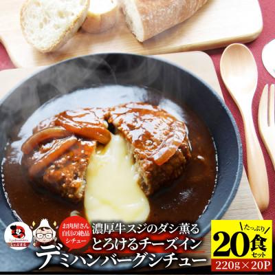 ふるさと納税 三木町 チーズイン ハンバーグシチュー 濃厚デミグラスソース 20食セット