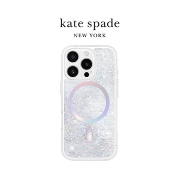 【kate spade】 iPhone 16 系列 精品磁吸防摔 流沙殼 經典星沙