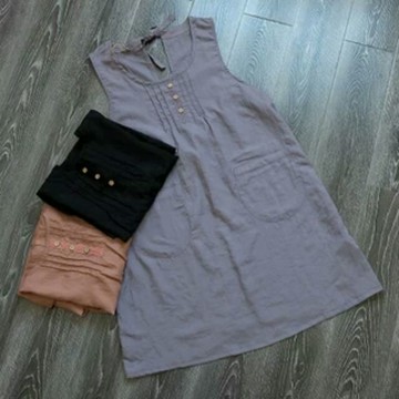 絲光棉日韓防潑水圍裙絲光棉日韓防潑圍裙後綁圍裙裝飾