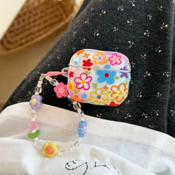 ins韓風小碎花 Airpods Pro3保護套 AirPods4代耳機保護殼 2/3代蘋果耳機殼 Pro2代防摔保護套