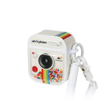 【Wakcas】拍立得彩色滾珠耳機殼 Airpods 4代/Pro 3 保護殼 創意耳機殼 蘋果耳機殼 造型耳機殼 耳機保護殼