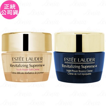 【Estee Lauder 雅詩蘭黛】年輕無敵膠原霜(15ml)+年輕無敵一夜修護膠原霜(15ml)(公司貨)