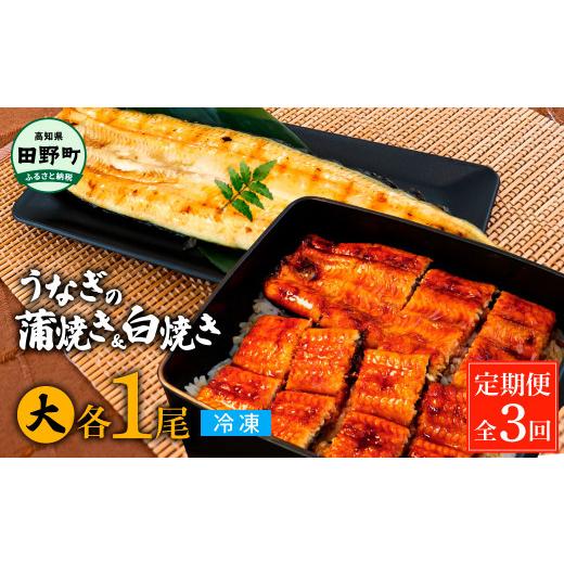 ふるさと納税 高知県 田野町 田野町産うなぎの蒲焼き(大) うなぎの白焼き(大) 各1尾×3回 定期便 3ヶ月 定期コース 1尾あたり120〜150g タレ付き 山椒付き う…