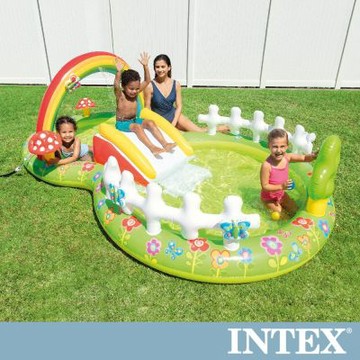 盒損全新福利品出清-【INTEX】獨角獸噴水戲水游泳池(272*193*104cm)(151L)適用2歲+