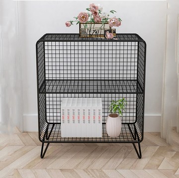 落地架 60*30*70cm 書架 鐵藝輕奢床頭櫃 置物架 收納多層臥室房間櫃 儲物櫃多功能雜物櫃