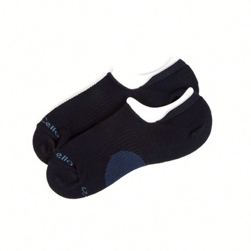 FootSpa足弓加強運動隱形襪-棉紗 - L黑藍