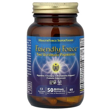 HealthForce Superfoods, Friendly Force™，高級益生菌，60 粒全素食膠囊