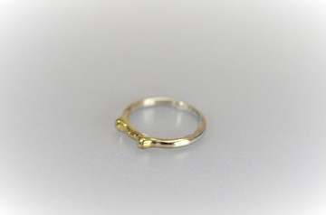 鈦金屬戒指・鈦戒指・小小的金色耳朵・B・6號