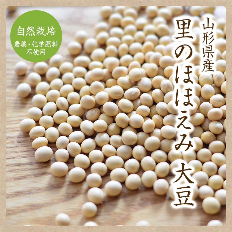 里のほほえみ 大豆 500g 自然栽培 山形県産大豆 農薬・化学肥料不使用 令和4年産