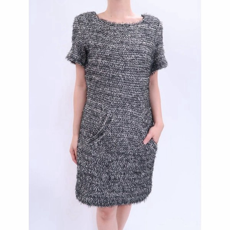 Zara ザラ ツイードシャギーワンピース 半袖 黒 白 レディース Aランク M 通販 Lineポイント最大0 5 Get Lineショッピング