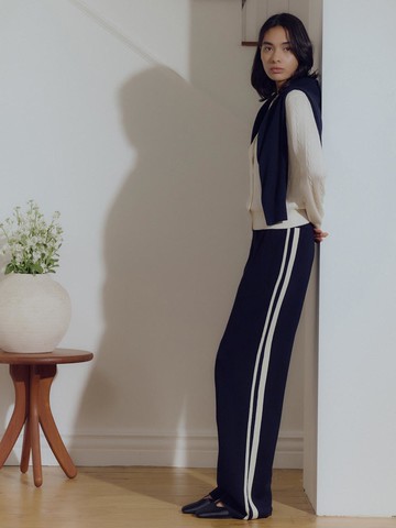 Premium Merino Wool Milano Stitch Track Pants 2color