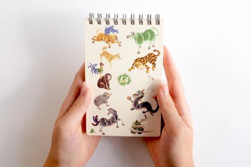 日本KASHIKO金澤九谷燒線圈筆記本 – 十二生肖 / 手工製 日本製