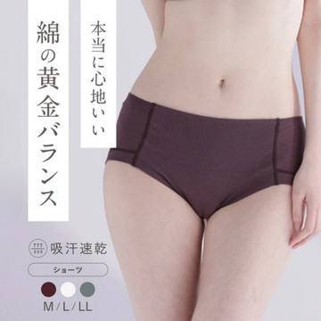 日本華歌爾LECIEN 夏洛特米色 速乾中腰內褲 黃金比例溫柔平縫真正舒適-13772255