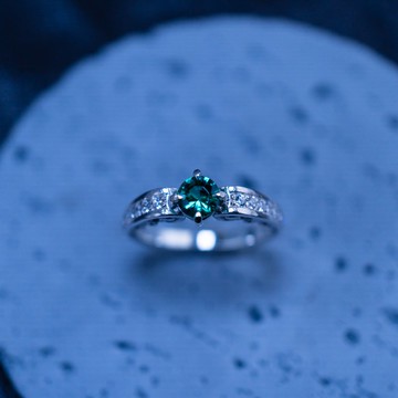 鋯石 925 銀戒指 可選色 可刻字【訂製款】S-095