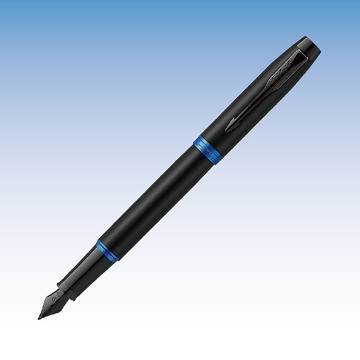 Parker 派克新IM 魅影黑 藍環 鋼筆   免費刻字