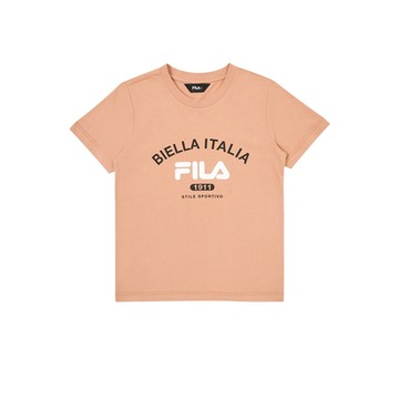 FILA KIDS 童短袖圓領T恤-褐色 1TEZ-4901-BN