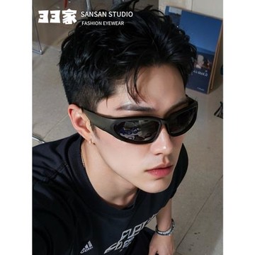 黑騎士超酷戶外運動眼鏡賽博朋克墨鏡登山騎行徒步防風太陽鏡拍照