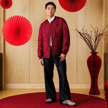 【New Balance】 NB 長袖舖棉外套_男性_三色任選_MJ6176OXBK/MCR/SHY (楊祐寧著用)