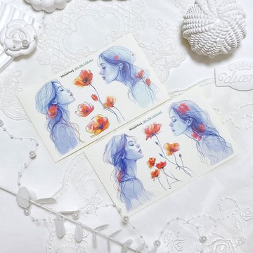 冬日滿載 - 描圖紙貼紙