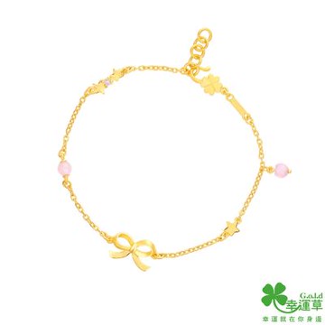 幸運草金飾 浪漫預演黃金/貓眼石手鍊