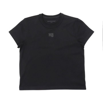 alexanderwang 發泡彩膠標誌裝飾棉質平紋針織布T 恤