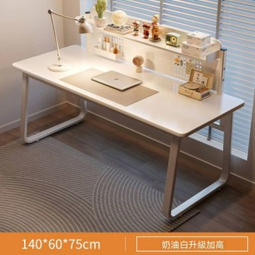 奶油風書桌 臥室家用寫字桌 升級加固橫樑 居家辦公桌 電腦桌