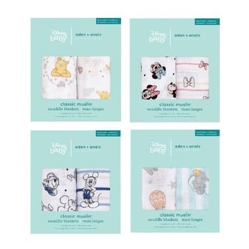 【安琪兒婦嬰百貨】美國 aden+anais 經典多功能包巾2入(迪士尼好朋友)