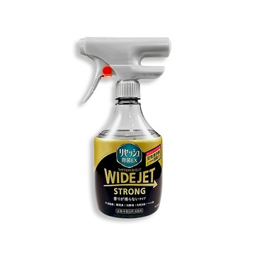 KAO 日本WIDE JET衣物香氛高效滲透消臭速乾細密噴霧-強消臭(黑)390ml/瓶(布織品窗簾寢具大範圍除臭芳香劑)