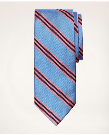 Brooks Brothers Men's Rep Tie | Light Blue/Pink | Size Regular