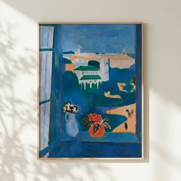 LIGHTO 掛畫｜馬諦斯 Henri Matisse｜Window at Tangier - 銀色鋁框-大尺寸