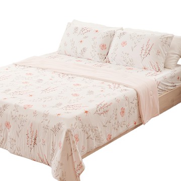 BUHO 布歐 激凍冰紗床包枕套3件組  加大雙人  花澗夢影