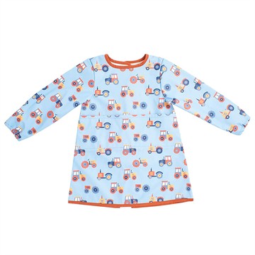 英國 JoJo Maman BeBe 兒童多功能防髒防水學習衣/畫畫衣_拖拉車(JJE6580)